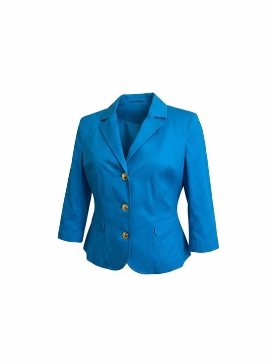 Rafaella Jackets & Blazers - Rafaella Turquoise Blue Three-Button Blazer